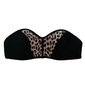 PINK Victoria’s Secret Leopard Print Bandeau Bikini Top